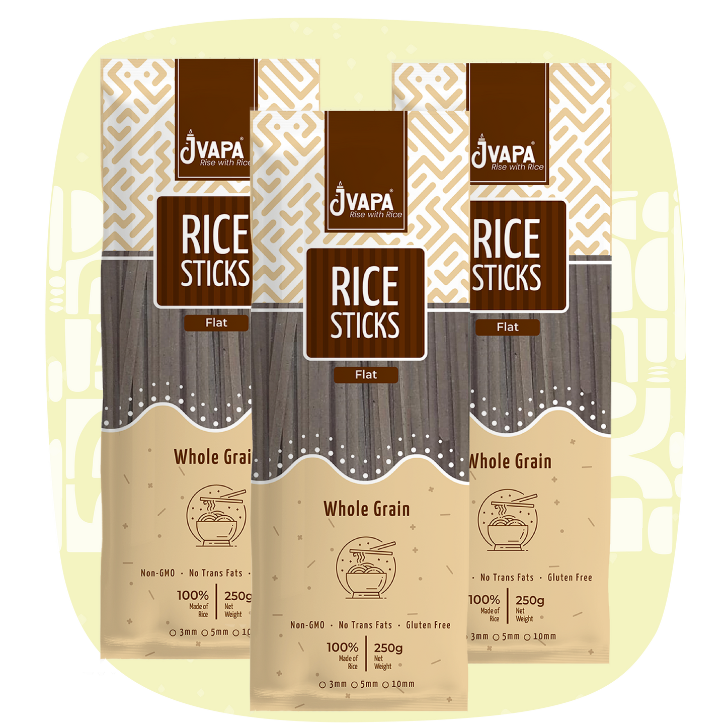 Rice Sticks (Flat) 250g Pack of 3